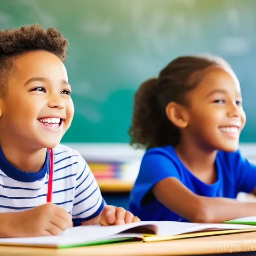 유아교육지도사 강의 중 활용 가능한 유머와 아이디어 - **Prompt 1: The Magic of Laughter in Learning**
    "A vibrant, sunlit elementary school classroom b...