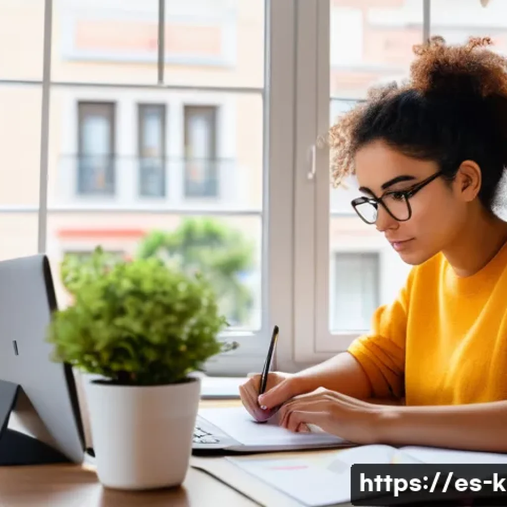 유아교육지도사 필기시험 준비를 위한 체크리스트 - A young Hispanic woman studying at a tidy desk in a bright, cozy room decorated with educational pos...